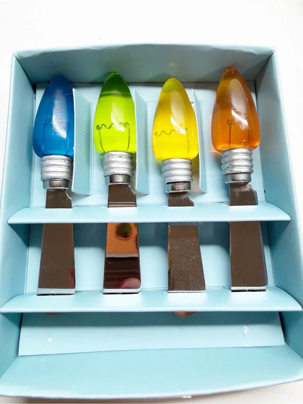 Y2K Boston Warehouse Stay Lit Remember When Light Bulb Cheese Knife Spreaders